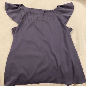 Banana Republic purple flutter sleeve top